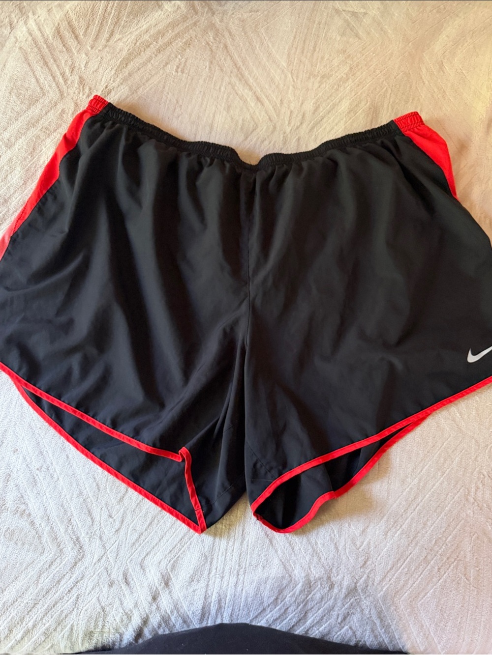 Nike Women’s Black Athletic Shorts with Red/Coral Piping Women’s 3x